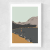 Fly Fisherman Medium White Frame