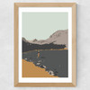 Fly Fisherman Wide Oak Frame