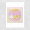 Peach DiscoBall Unframed Print