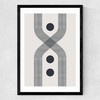 Abstract Lines Circle by The Crayon Studio Medium Black Frame
