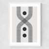 Abstract Lines Circle by The Crayon Studio Medium White Frame