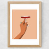 Cheers to Love Wide Oak Frame