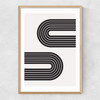 Abstract Rainbow Double Narrow Oak Frame