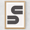 Abstract Rainbow Double Wide Oak Frame
