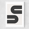 Abstract Rainbow Double Medium White Frame
