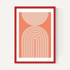Abstract Rainbow Circle Terracotta