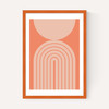 Abstract Rainbow Circle Terracotta