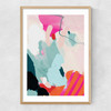 Lune Pink Sky I Narrow Oak Frame