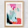 Lune Pink Sky I Wide Oak Frame