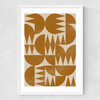 Woodblock Pattern Medium White Frame