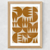 Woodblock Pattern Wide Oak Frame