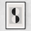 Abstract Circles Narrow Black Frame