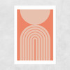 Abstract Circles Wide White Frame