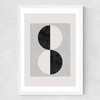Abstract Circles Medium White Frame