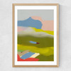 Landschaft Bunt III Medium Oak Frame