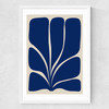 Seven Leaf Plant Medium White Frame