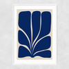 Seven Leaf Plant Narrow White Frame