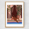 Holiday with Pet Leopard Medium Oak Frame