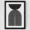 Abstract Rainbow Circle Wide Black Frame