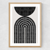 Abstract Rainbow Circle Medium Oak Frame