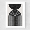 Abstract Rainbow Circle Medium White Frame