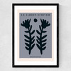 Le Jardin d'Hiver Blue Medium Black Frame