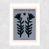 Le Jardin d'Hiver Blue Narrow White Frame