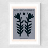 Le Jardin d'Hiver Blue Medium White Frame