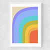 70s Rainbow Medium White Frame