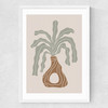 Modern Vase I Medium White Frame