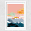 Abstract Landscape III Wide White Frame