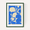 Modern Abstract Shapes in Blue