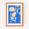 Modern Abstract Shapes in Blue