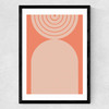 Abstract Rainbow Circle Terracotta 2 Medium Black Frame