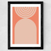 Abstract Rainbow Circle Terracotta 2 Wide Black Frame