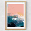 Abstract Landscape II Wide Oak Frame