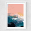 Abstract Landscape II Medium White Frame
