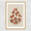 Strawberry Bowl Narrow Oak Frame