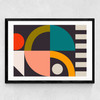 Geometric on Black II Medium Black Frame