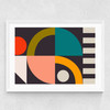 Geometric on White II Medium White Frame
