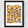 Yellow Wildflowers Wide Black Frame