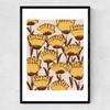 Yellow Wildflowers Narrow Black Frame