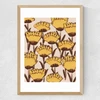 Yellow Wildflowers Medium Oak Frame