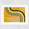 Mid-Century Curve Wide White Frame