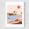 Beach Please Medium White Frame