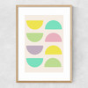 Abstract Shapes Narrow Oak Frame