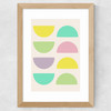 Abstract Shapes Wide Oak Frame