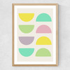 Abstract Shapes Medium Oak Frame