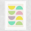 Abstract Shapes Wide White Frame