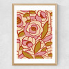 Rose Garden II Medium Oak Frame